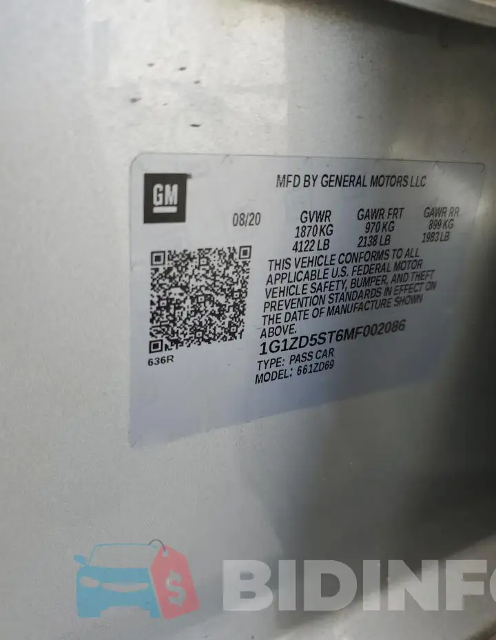 1G1ZD5ST6MF002086 Photo# 12