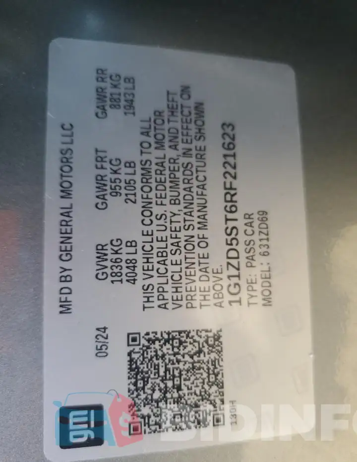 1G1ZD5ST6RF221623 Photo# 12