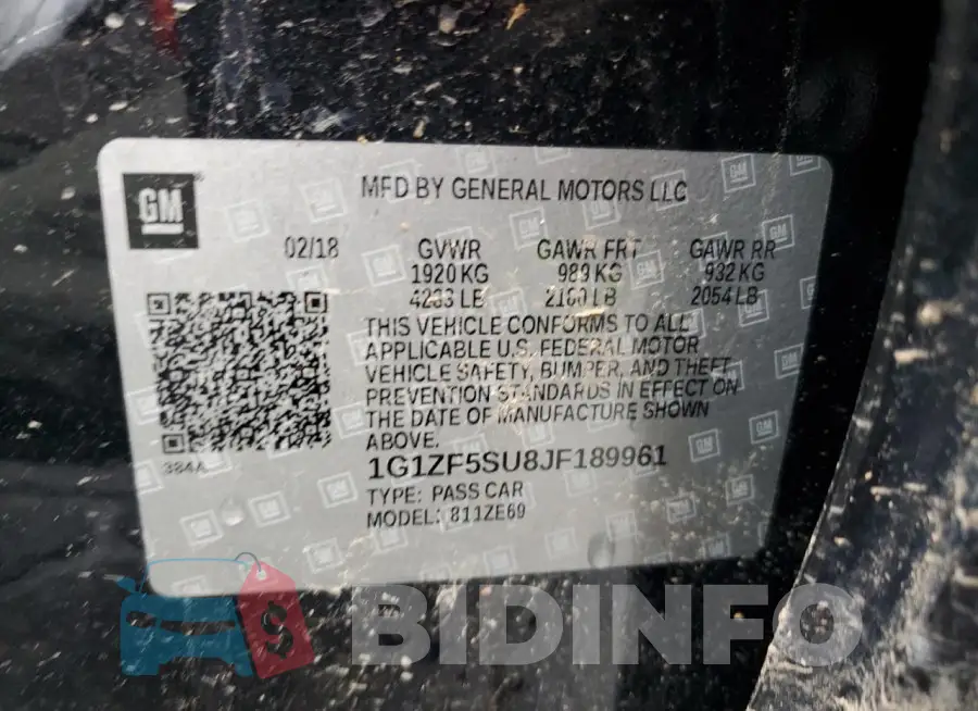1G1ZF5SU8JF189961 Photo# 12