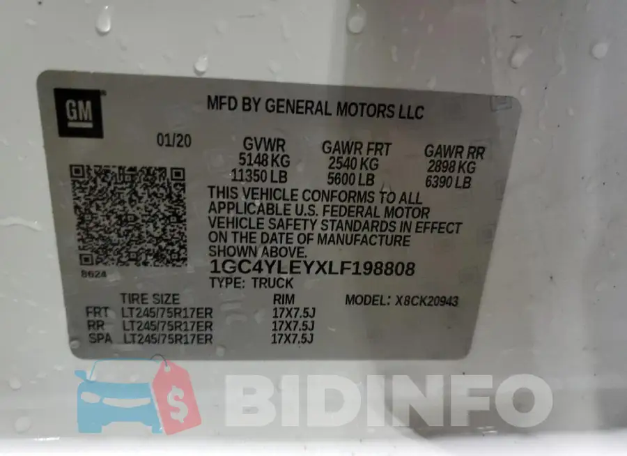 1GC4YLEYXLF198808 Photo# 12