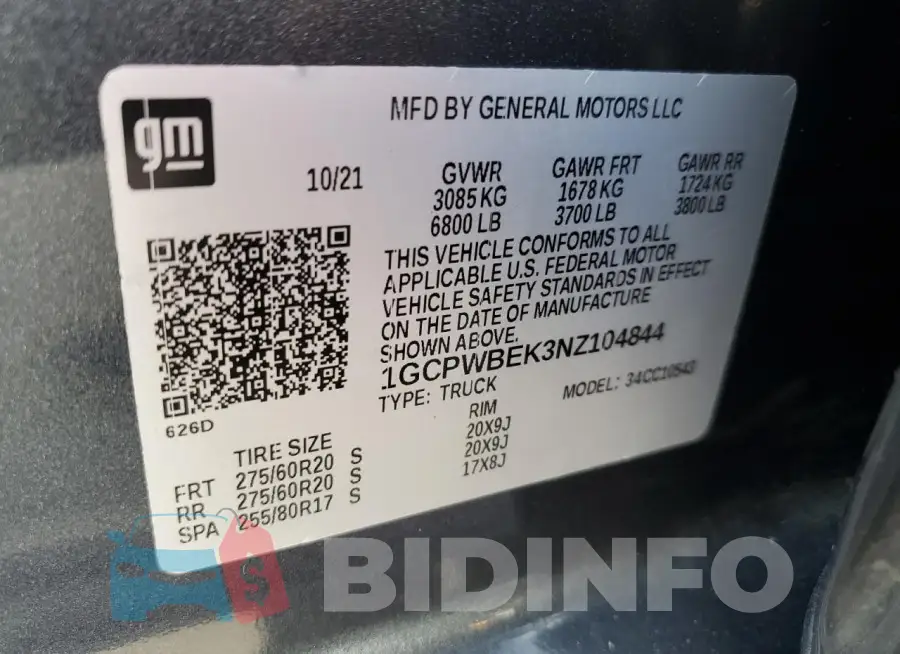 1GCPWBEK3NZ104844 Photo# 12