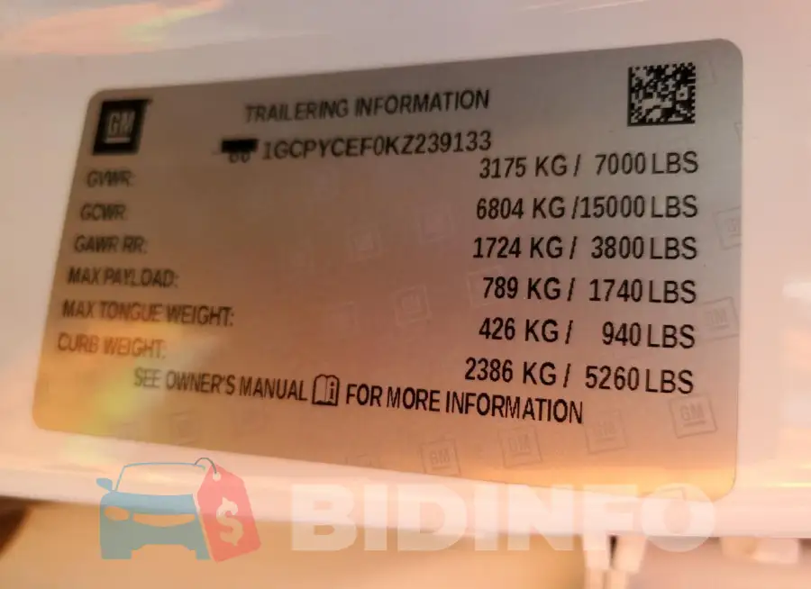 1GCPYCEF0KZ239133 Photo# 12
