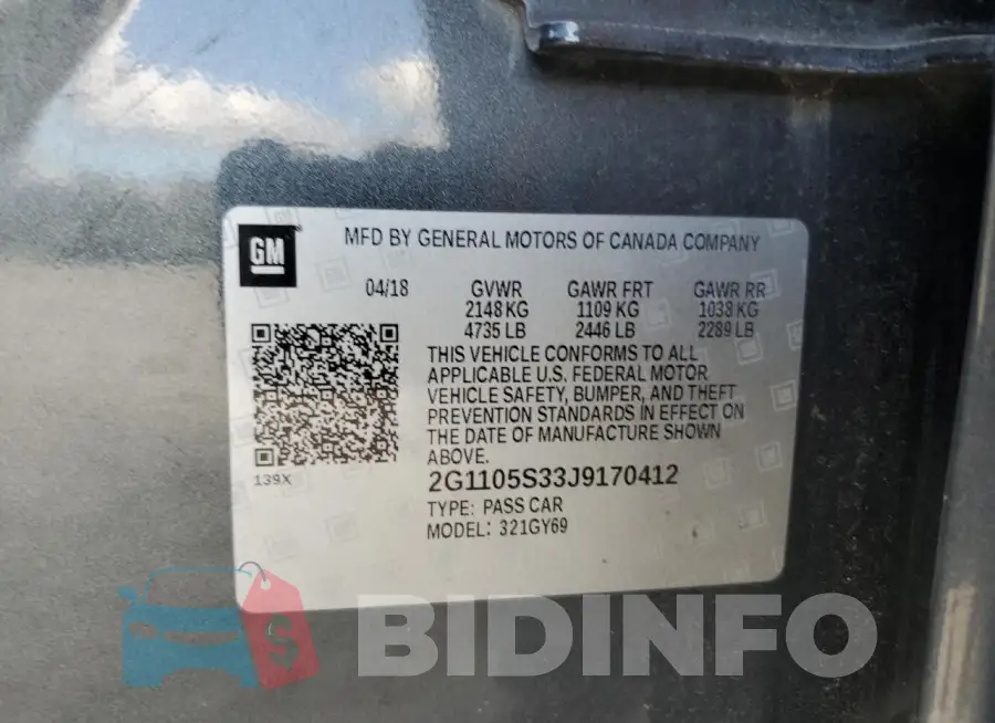 2G1105S33J9170412 Photo# 13