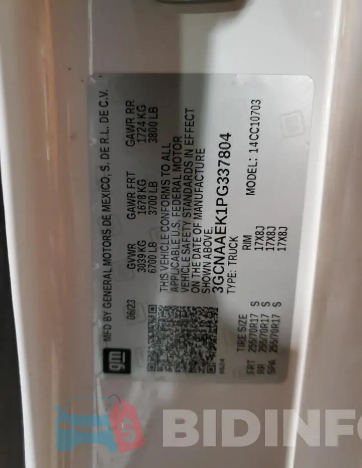 3GCNAAEK1PG337804 Photo# 12