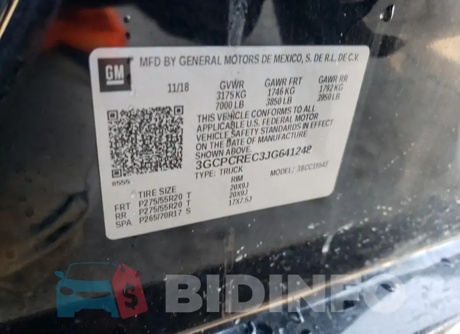 3GCPCREC3JG641248 Photo# 12