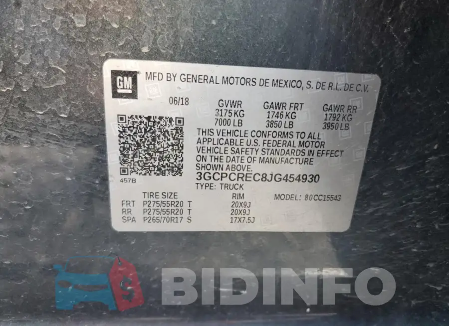 3GCPCREC8JG454930 Photo# 13