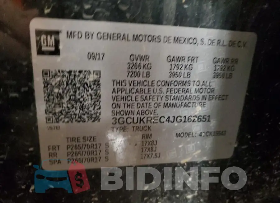 3GCUKREC4JG162651 Photo# 12