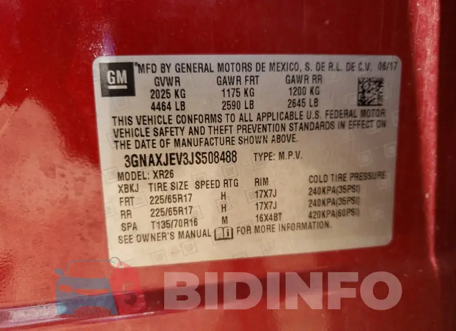 3GNAXJEV3JS508488 Photo# 12