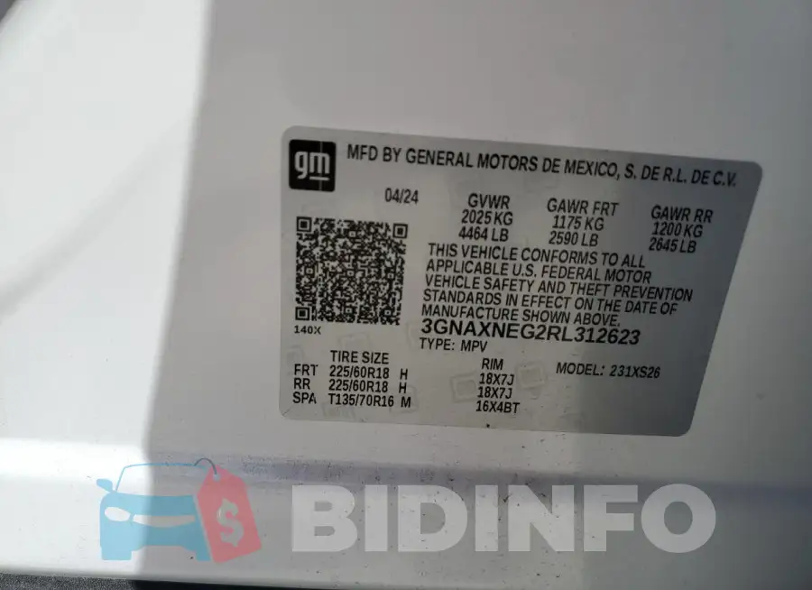 3GNAXNEG2RL312623 Photo# 14