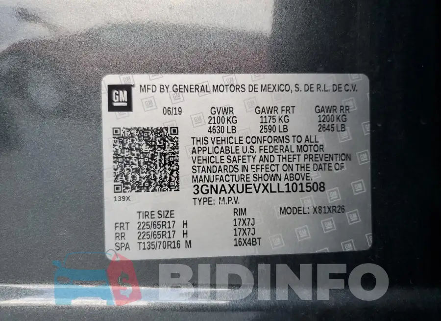 3GNAXUEVXLL101508 Photo# 13