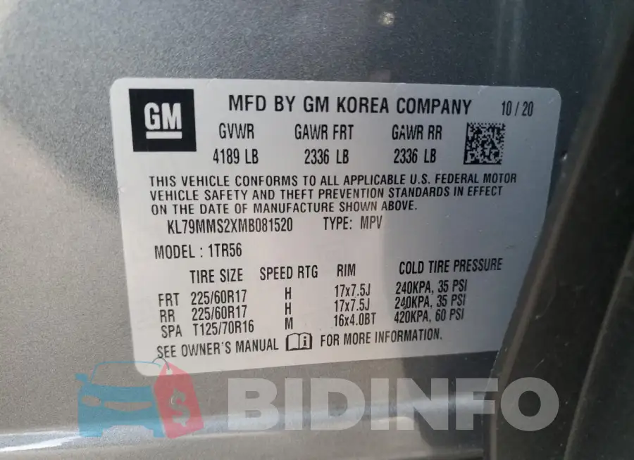 KL79MMS2XMB081520 Photo# 13