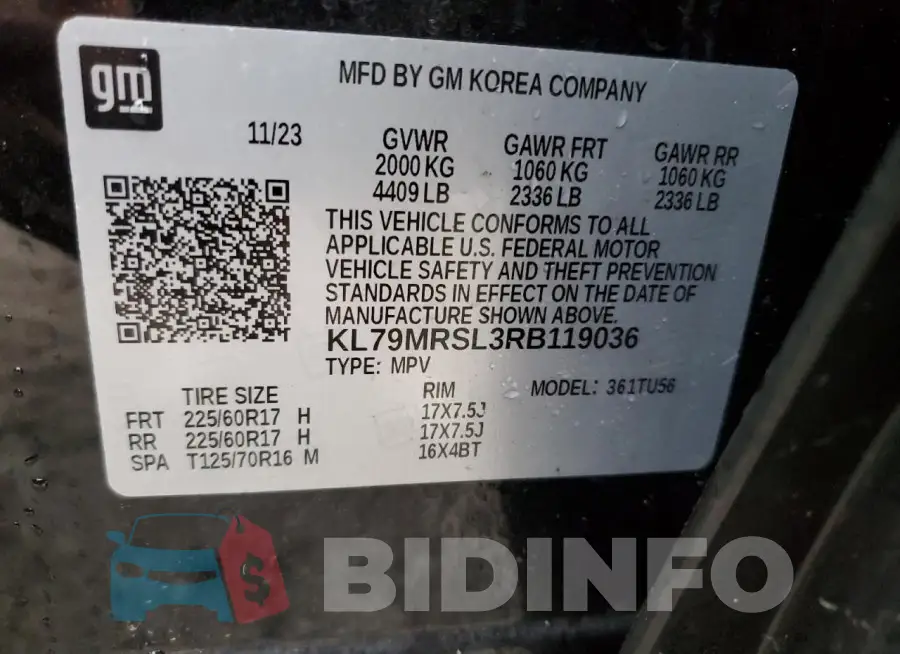KL79MRSL3RB119036 Photo# 13
