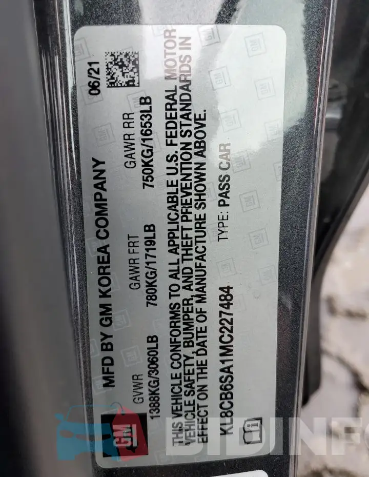 KL8CB6SA1MC227484 Photo# 12