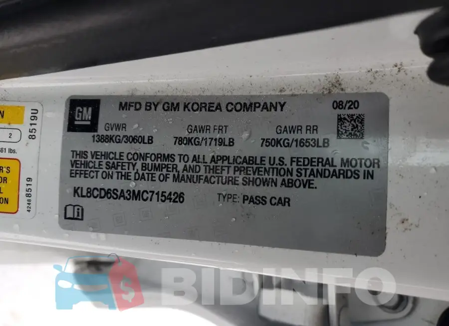 KL8CD6SA3MC715426 Photo# 12
