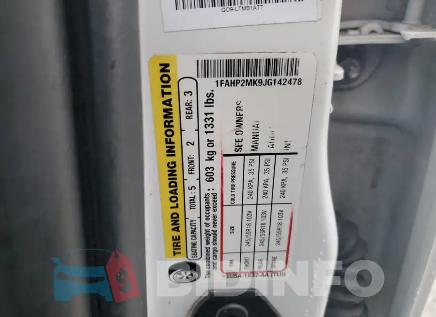 1FAHP2MK9JG142478 Photo# 12