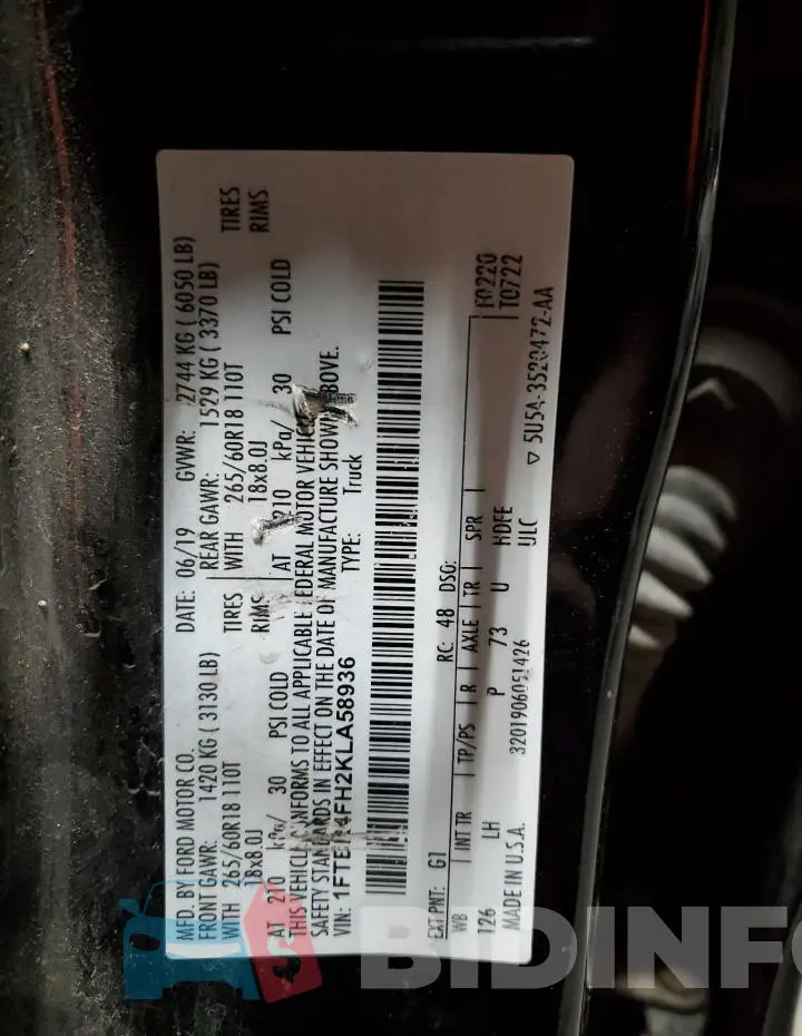 1FTER4FH2KLA58936 Photo# 13