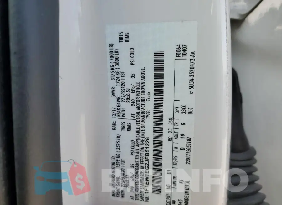 1FTEW1EG2JFB51226 Photo# 12