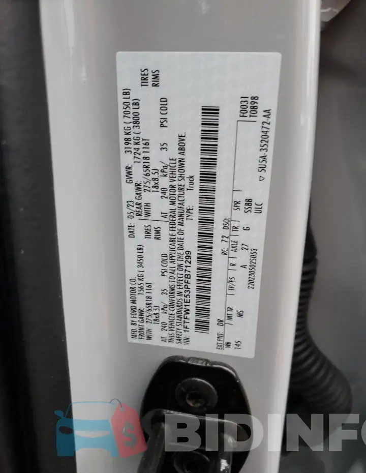 1FTFW1E53PFB71299 Photo# 12