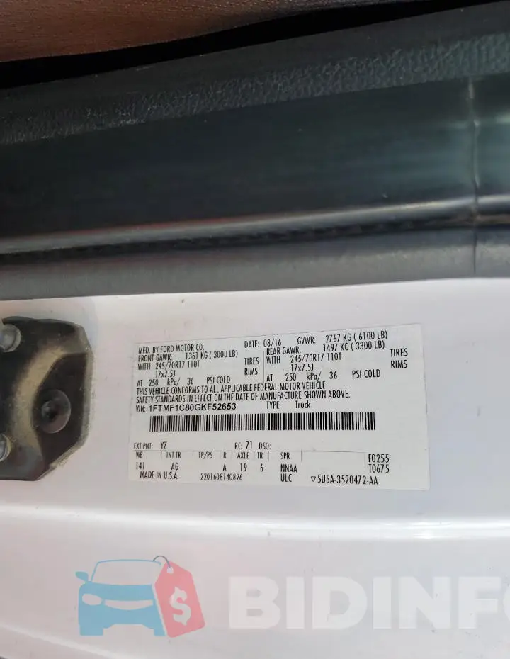 1FTMF1C80GKF52653 Photo# 12