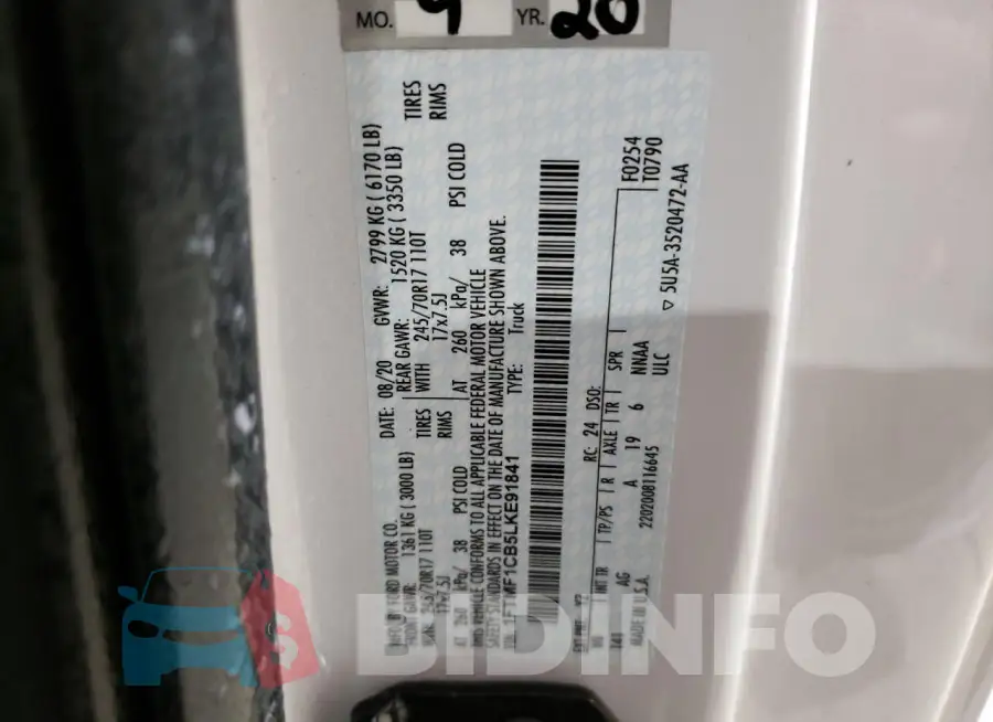 1FTMF1CB5LKE91841 Photo# 12