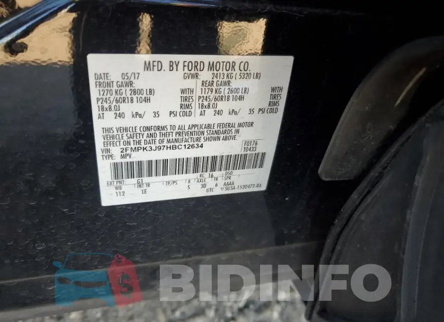 2FMPK3J97HBC12634 Photo# 13
