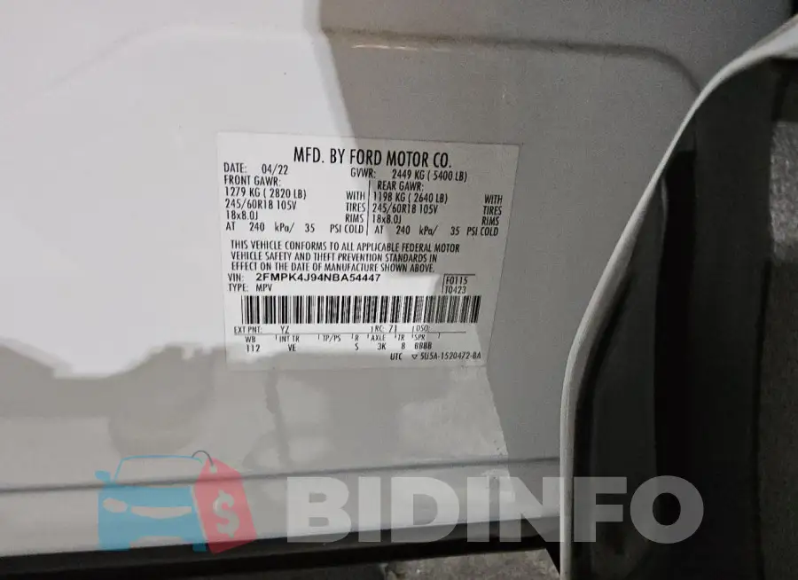 2FMPK4J94NBA54447 Photo# 13