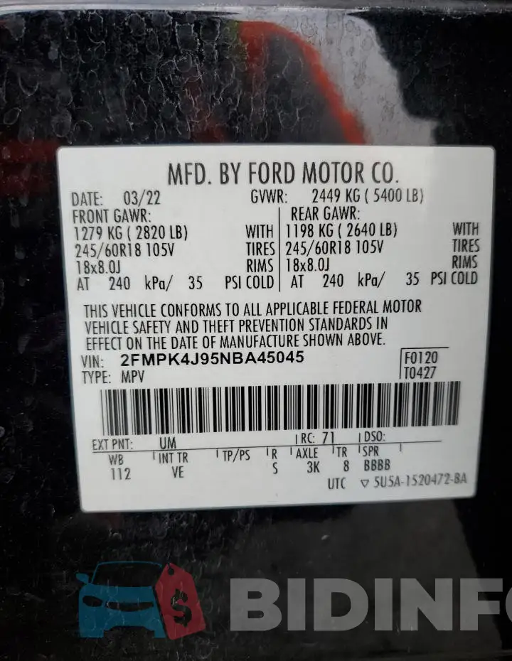 2FMPK4J95NBA45045 Photo# 13