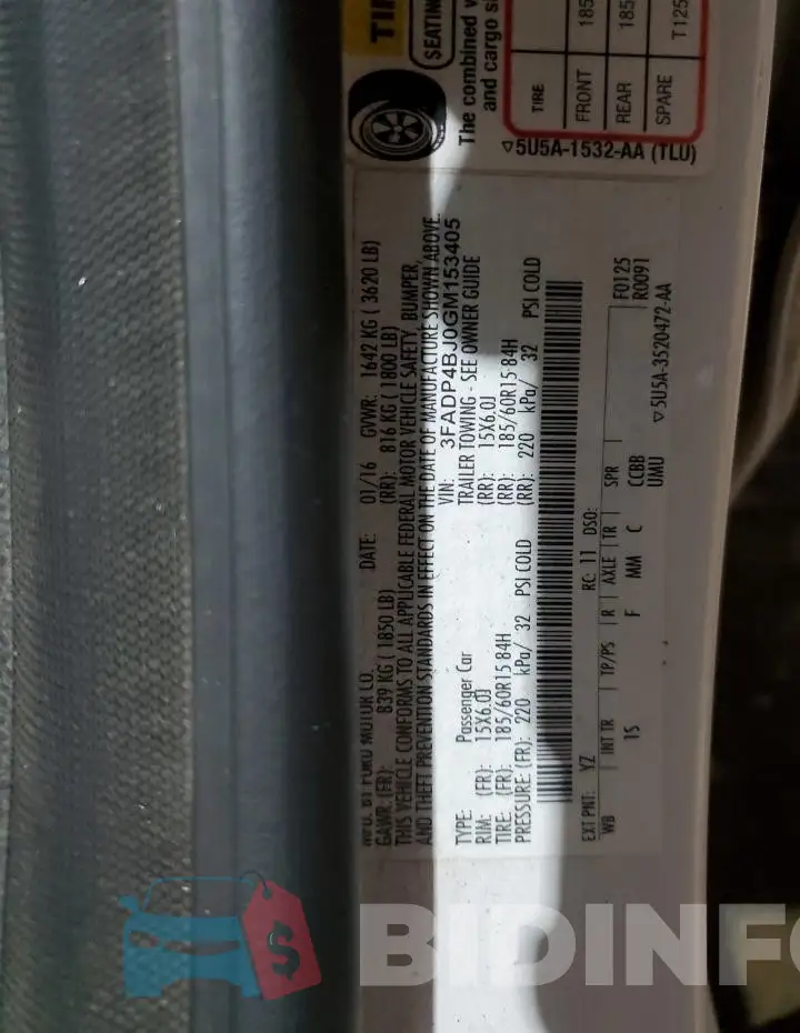 3FADP4BJ0GM153405 Photo# 12