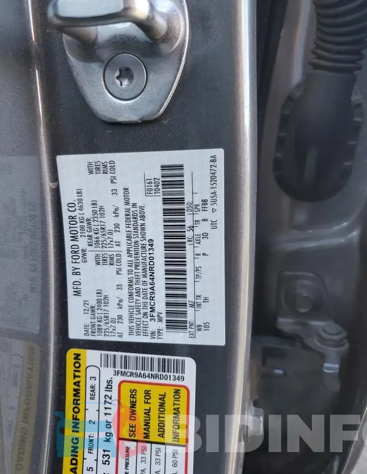 3FMCR9A64NRD01349 Photo# 13