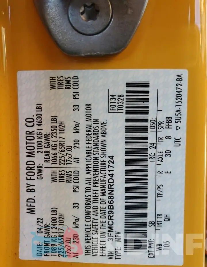 3FMCR9B68NRD41724 Photo# 13