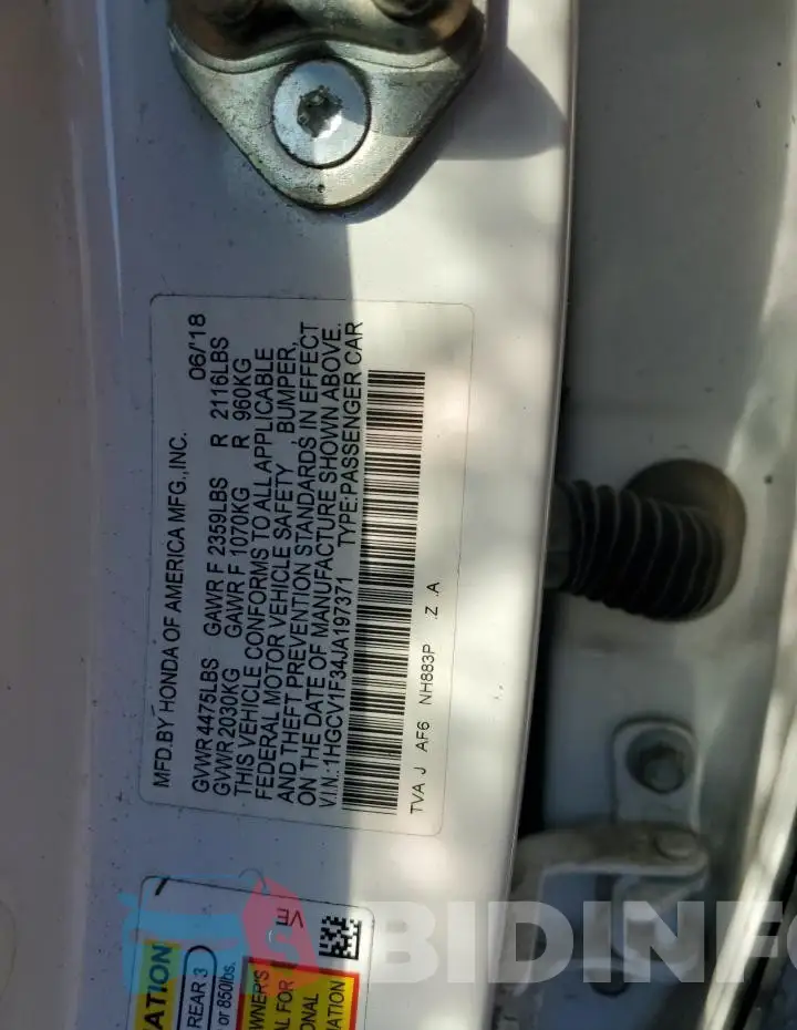 1HGCV1F34JA197371 Photo# 12