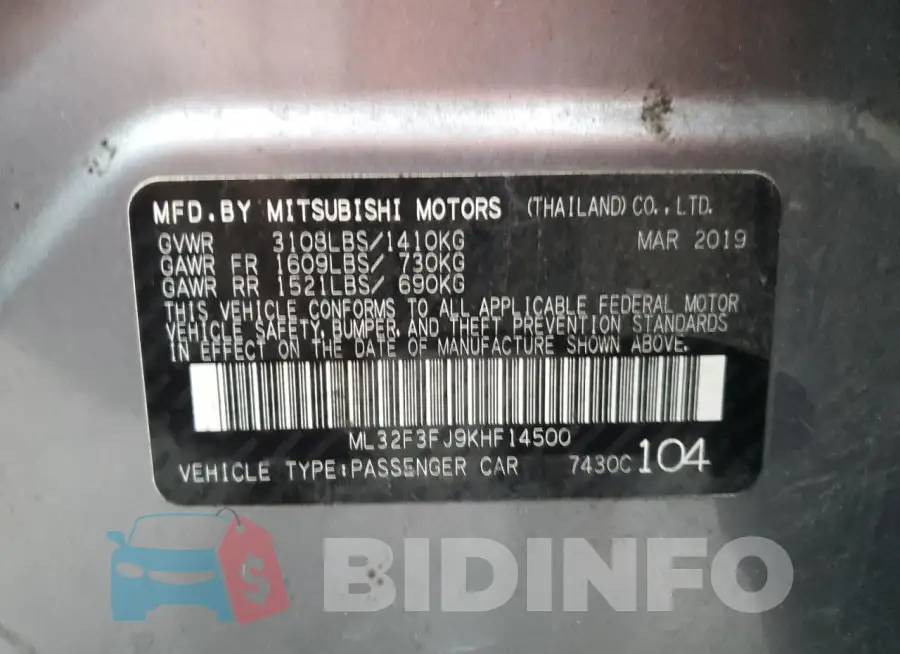 ML32F3FJ9KHF14500 Photo# 12