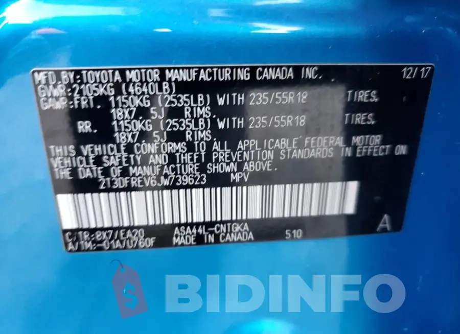 2T3DFREV6JW739623 Photo# 13