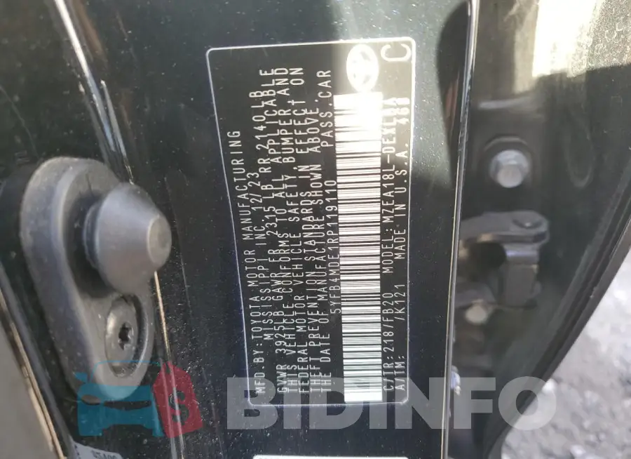 5YFB4MDE1RP119110 Photo# 13