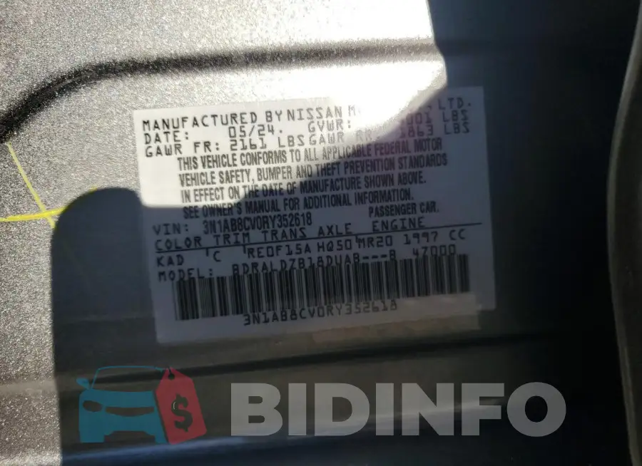 3N1AB8CV0RY352618 Photo# 12