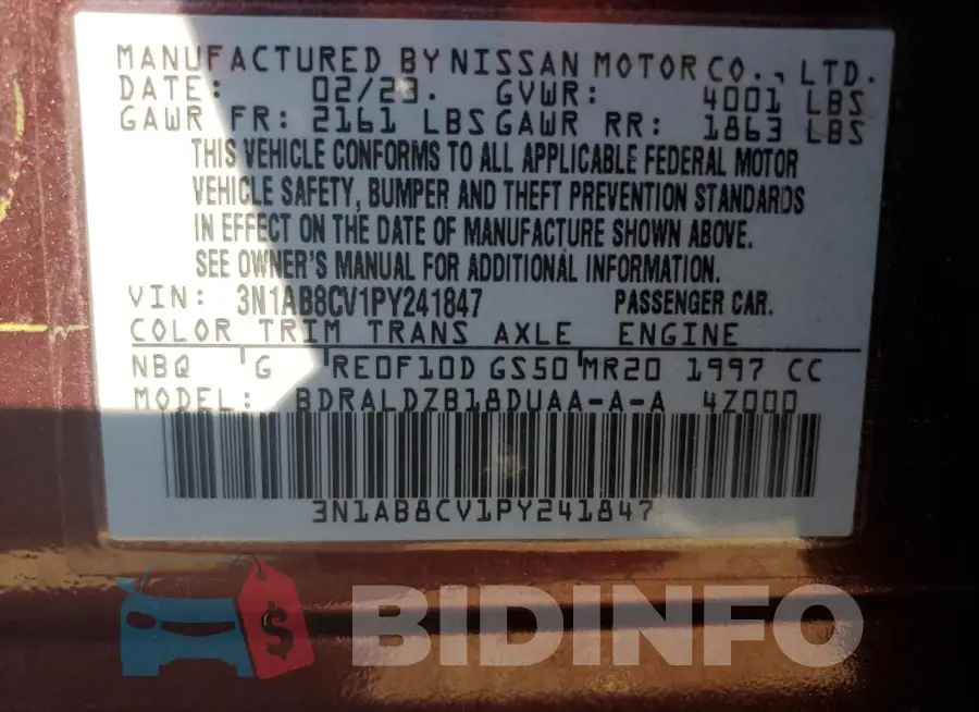 3N1AB8CV1PY241847 Photo# 13