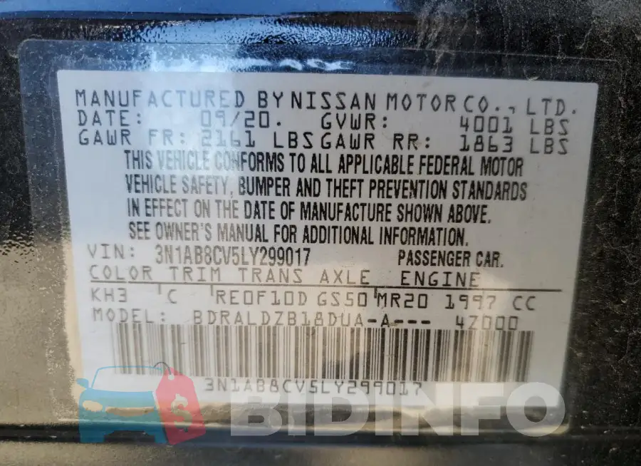 3N1AB8CV5LY299017 Photo# 12