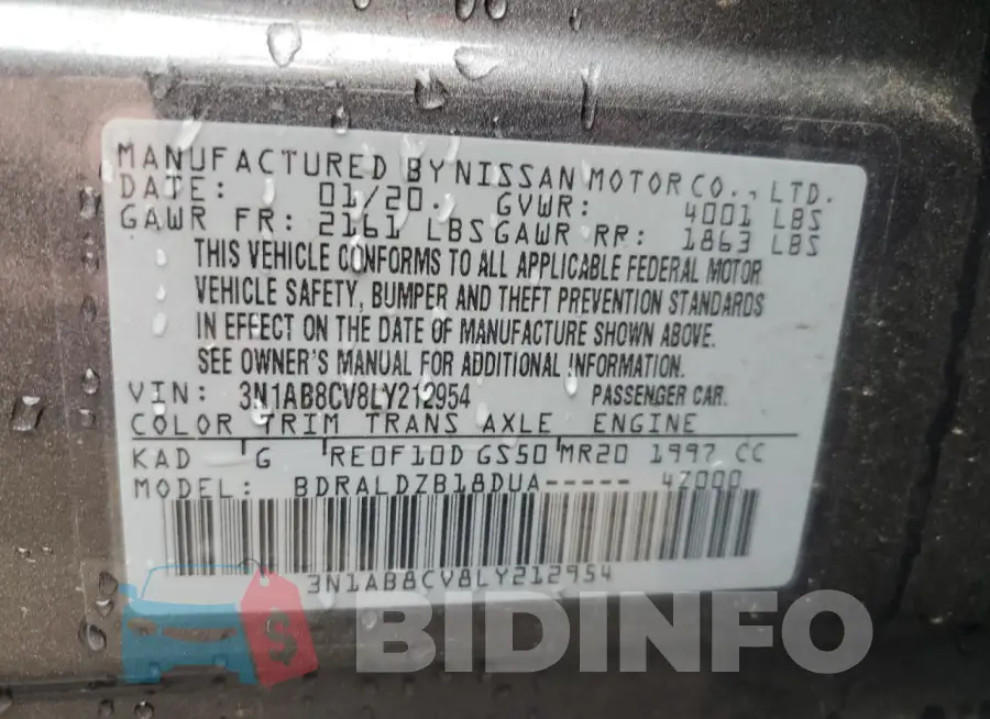 3N1AB8CV8LY212954 Photo# 12