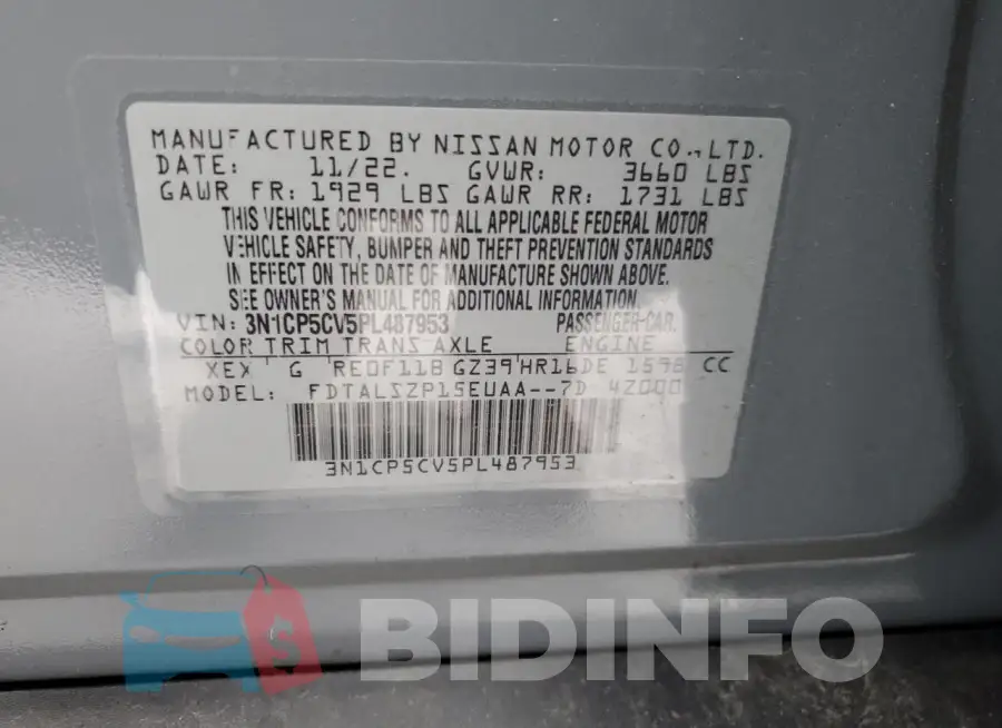3N1CP5CV5PL487953 Photo# 13