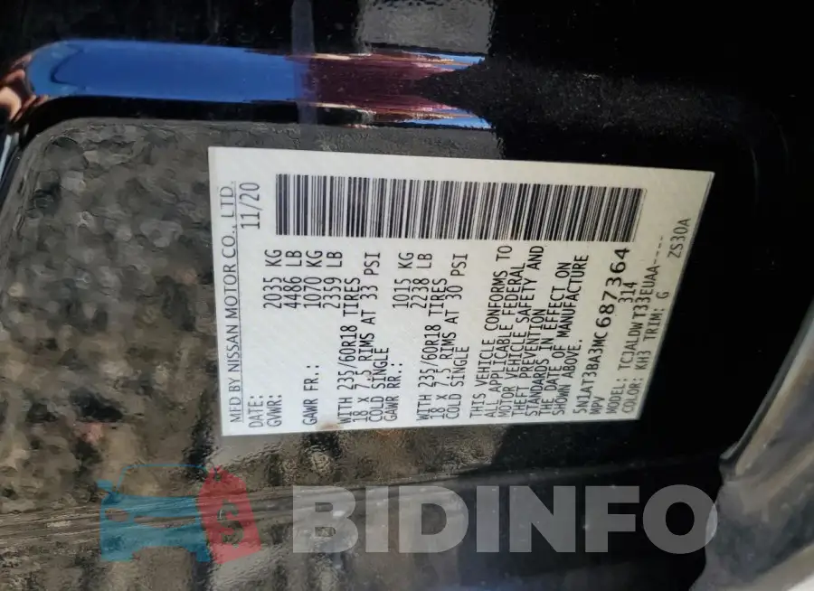 5N1AT3BA3MC687364 Photo# 13