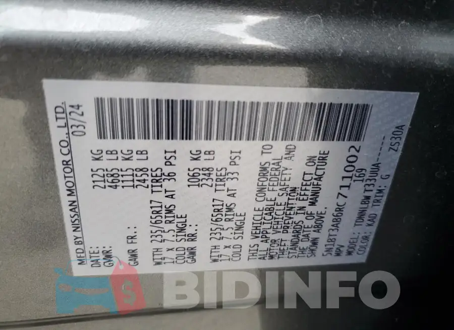 5N1BT3AB6RC711002 Photo# 13