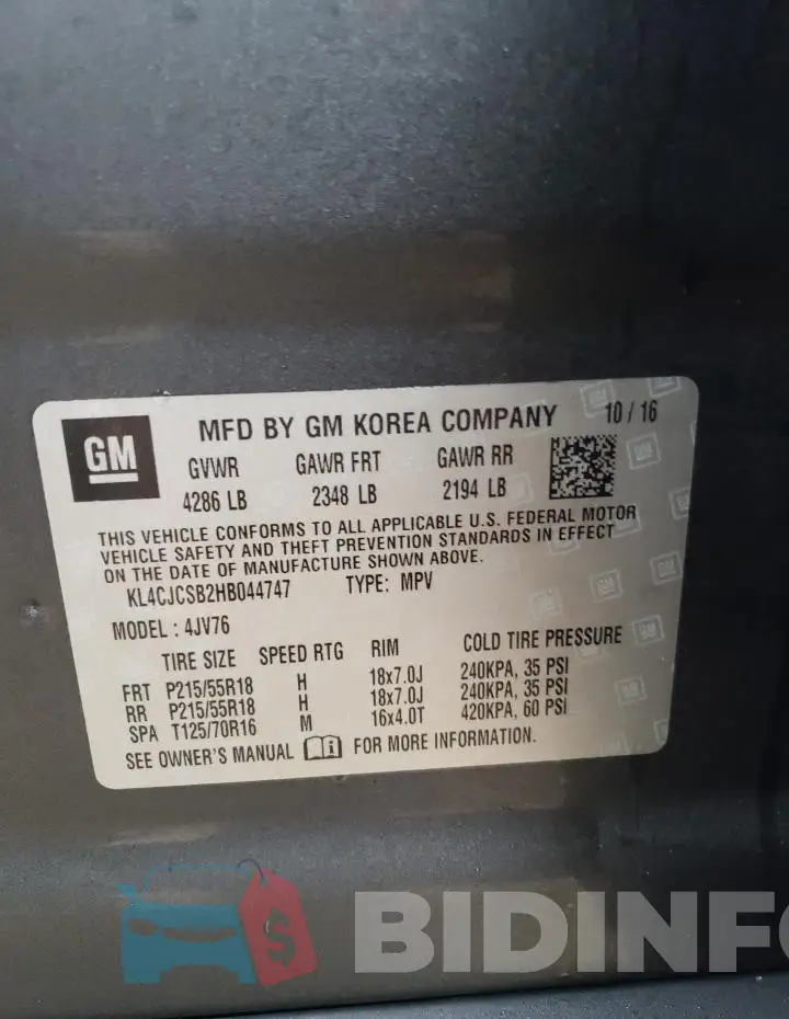 KL4CJCSB2HB044747 Photo# 13