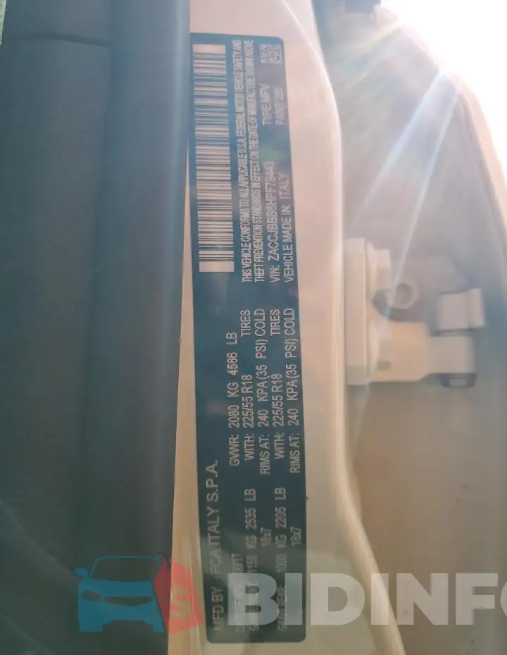 ZACCJBBB8HPF79443 Photo# 13