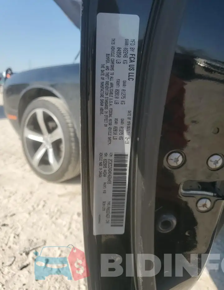 2C3CDZAGXKH620455 Photo# 13