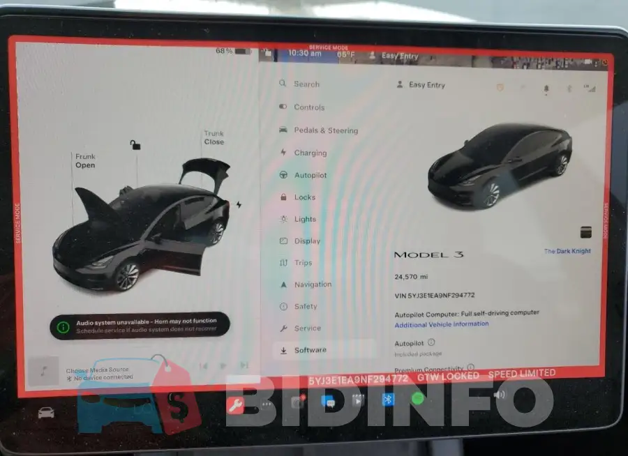 5YJ3E1EA9NF294772 Photo# 9