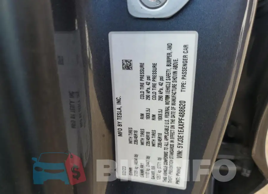 5YJ3E1EAXPF488620 Photo# 12