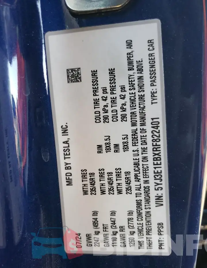 5YJ3E1EBXRF822401 Photo# 13