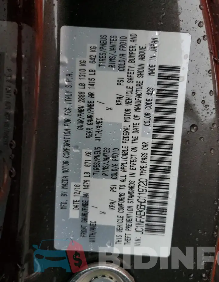 JC1NFAEK6H0119720 Photo# 12