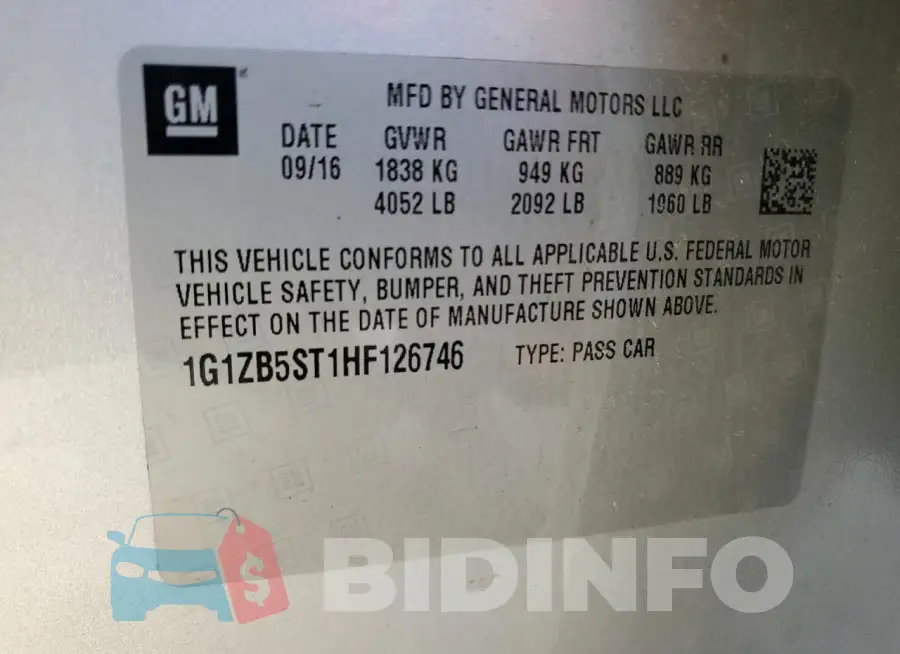 1G1ZB5ST1HF126746 Photo# 12