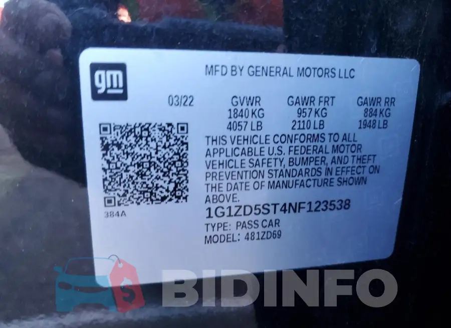 1G1ZD5ST4NF123538 Photo# 12